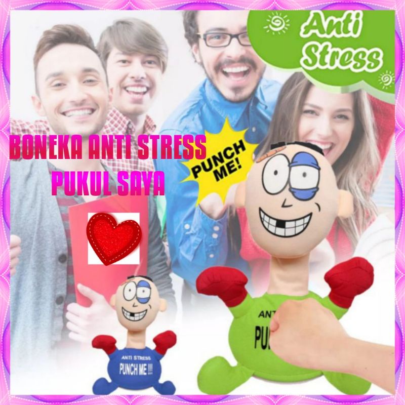 Mainan Anak Boneka Tinju Anti Stress Punch Me Boneka Pukul Saya Boneka Menjer Punch Me Doll Electric Plush Vent fidget Toy Comfortable Touching / Funny Emotional Vent Doll / Anti-Stress Stuffed Figure Doll