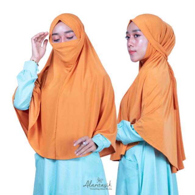 JIlbab Safety Mask Niqob Anti Corona / JILBAB INSTAN /  SYRIA / french khimar /Alantasik GR.8