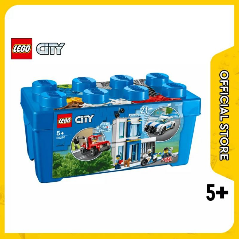 Lego City 60270 Police Brick Box Original Mainan Balok Anak Kantor Polisi