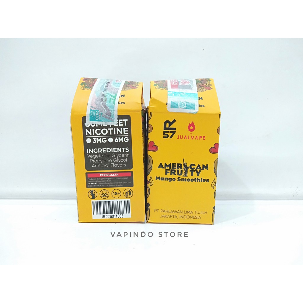 AMERICAN FRUITY MANGO SMOOTHIES 60ML 3MG BY R57 X JUALVAPE E LIQUID