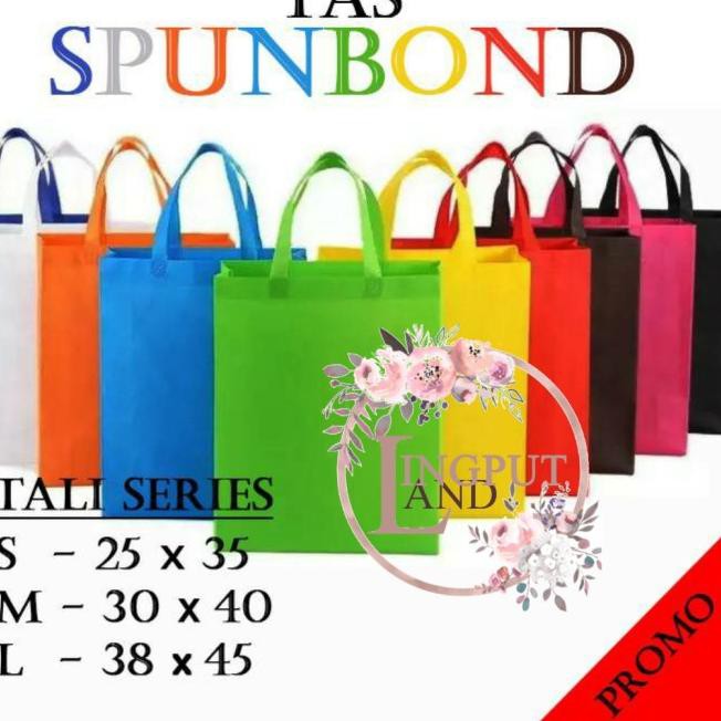 

B*A*R*U!!>.898CG Tas Spunbond Tali S Polos 25x35cm - Goodie Bag - Tas Ramah Lingkungan - Hijau Muda