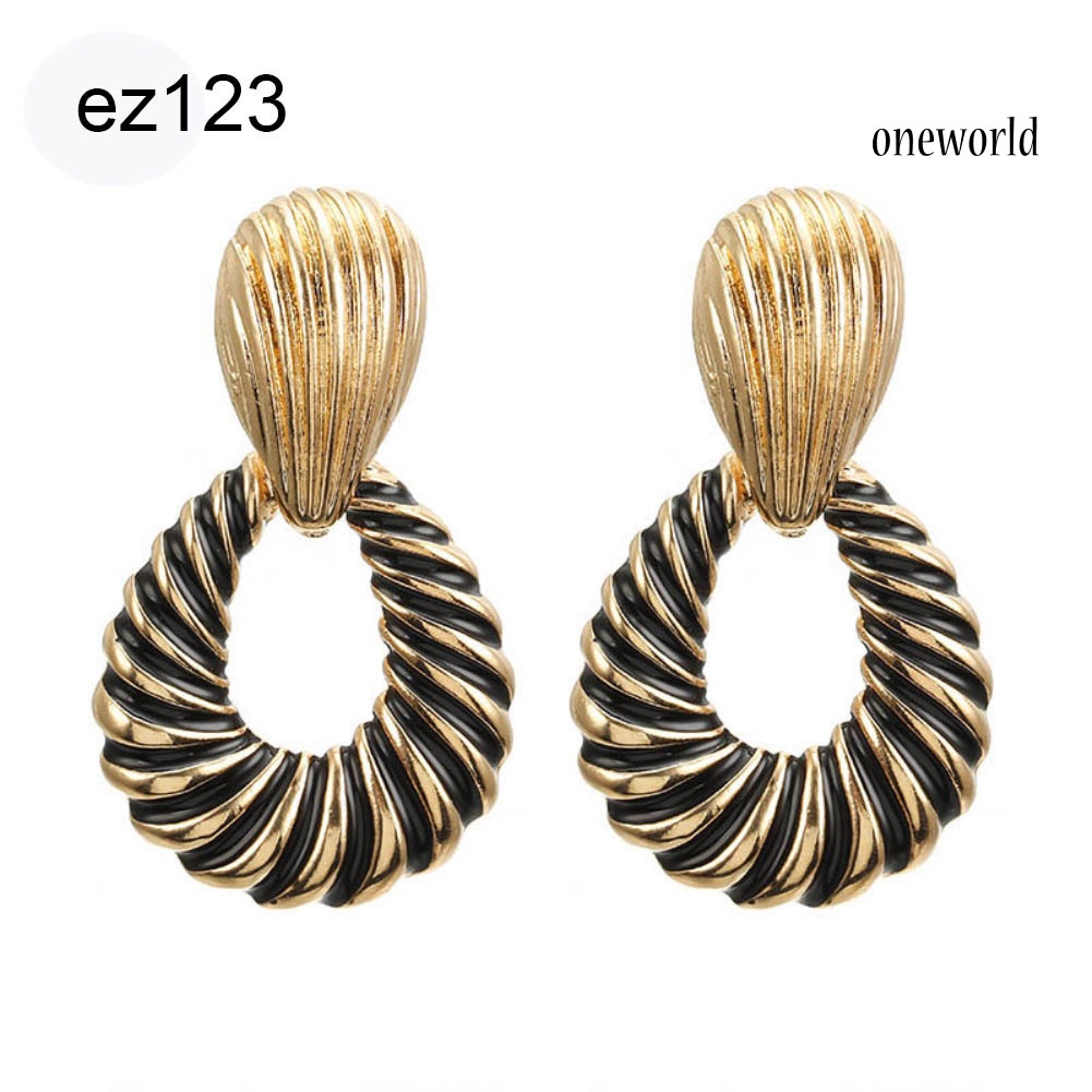 OW# Fashion Women Square Round Geometric Dangle Ear Stud Earrings Statement Jewelry