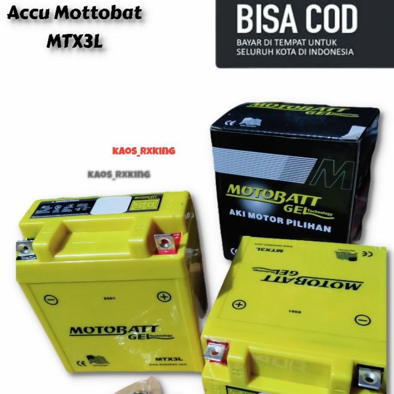 Accu Motobatt MTX3L aki RX king