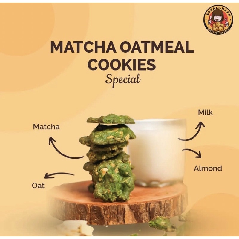 

MATCHA OATMEAL COOKIES -sekali.happ- (225gr)