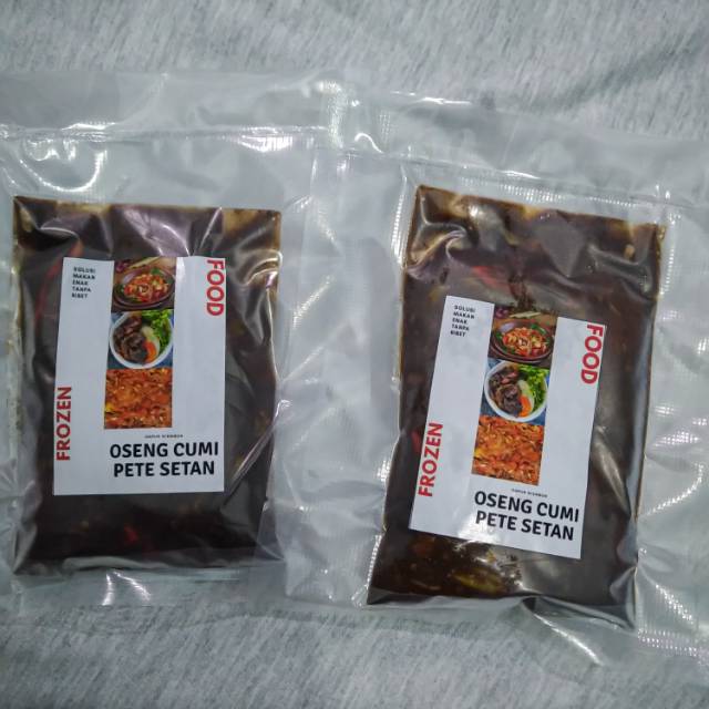 

Oseng cumi pete setan 150gr