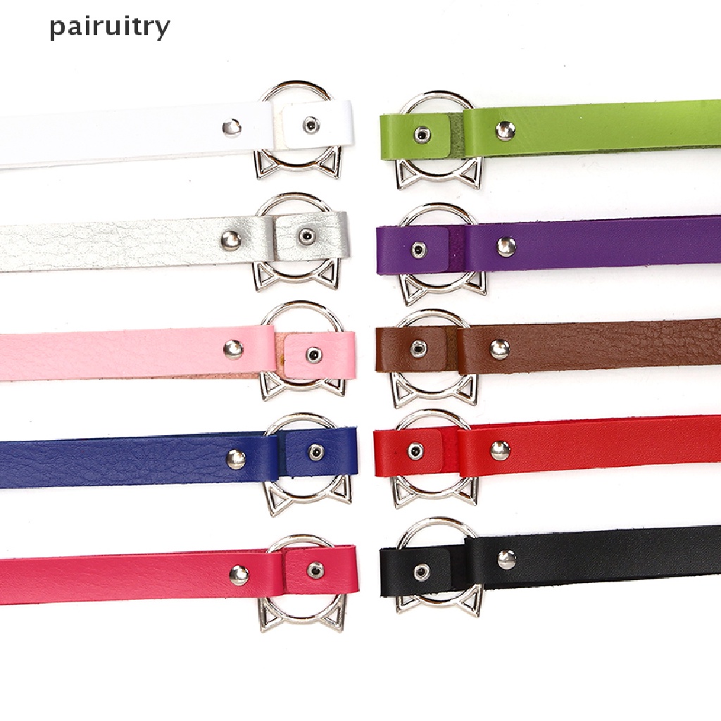 Prt Kalung Choker Wanita Desain Kepala Kucing Hollow Gaya Sexy Adjustable Untuk Hadiah PRT