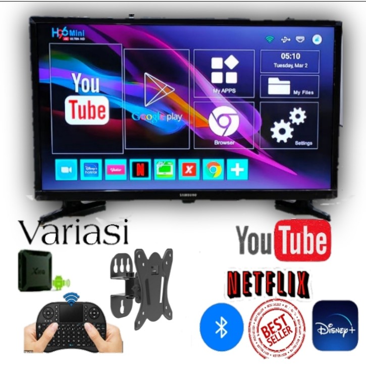 SAMSUNG LED TV HD 24 inch 24T4001 Android Box Mirroring | Shopee Indonesia