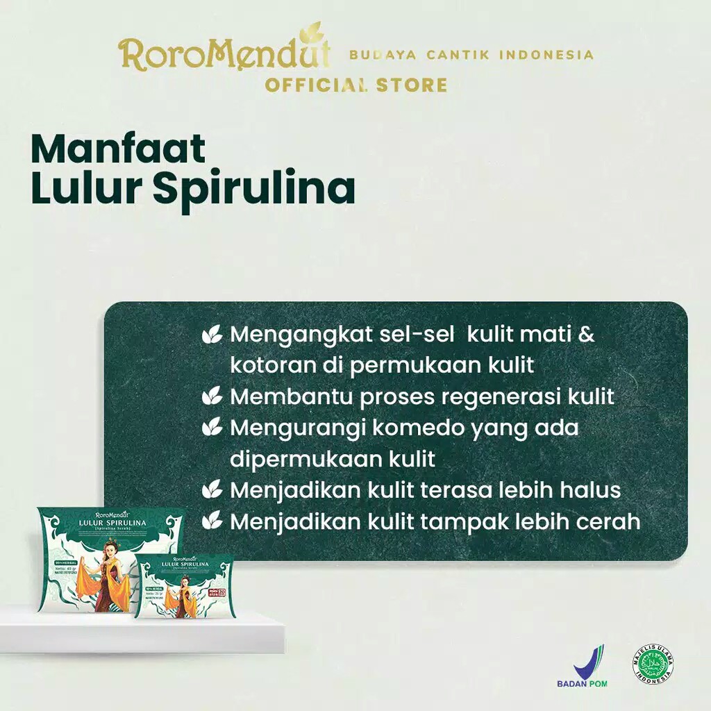 Roro Mendut Lulur Spirulina