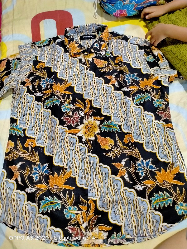 Maginot Kemeja Batik 2.0 Irawan-ss Lengan Pendek Pria + Free Masker