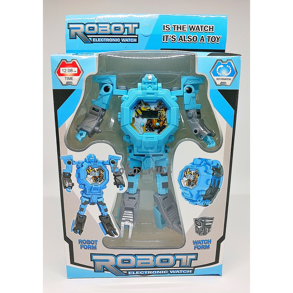 JAM TANGAN ANAK ROBOT ( BIRU, MERAH, KUNING ) A004