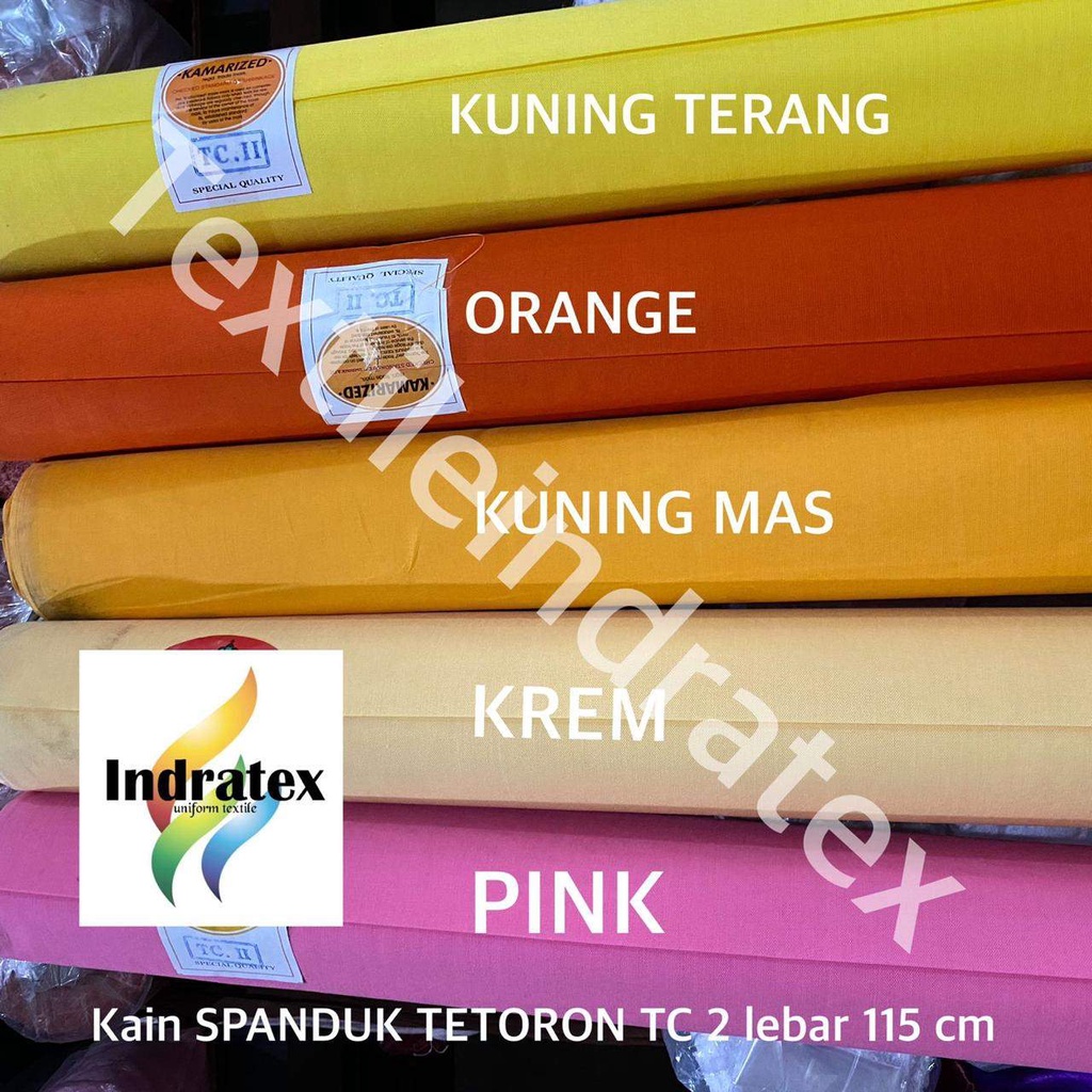 ( per setengah meter ) KAIN craft spanduk TETORON TC2 Lebar 115 CM bahan spanduk sablon printing sublime umbul umbul kantong celana lapisan kursi goodie bag tas sovenir souvenir