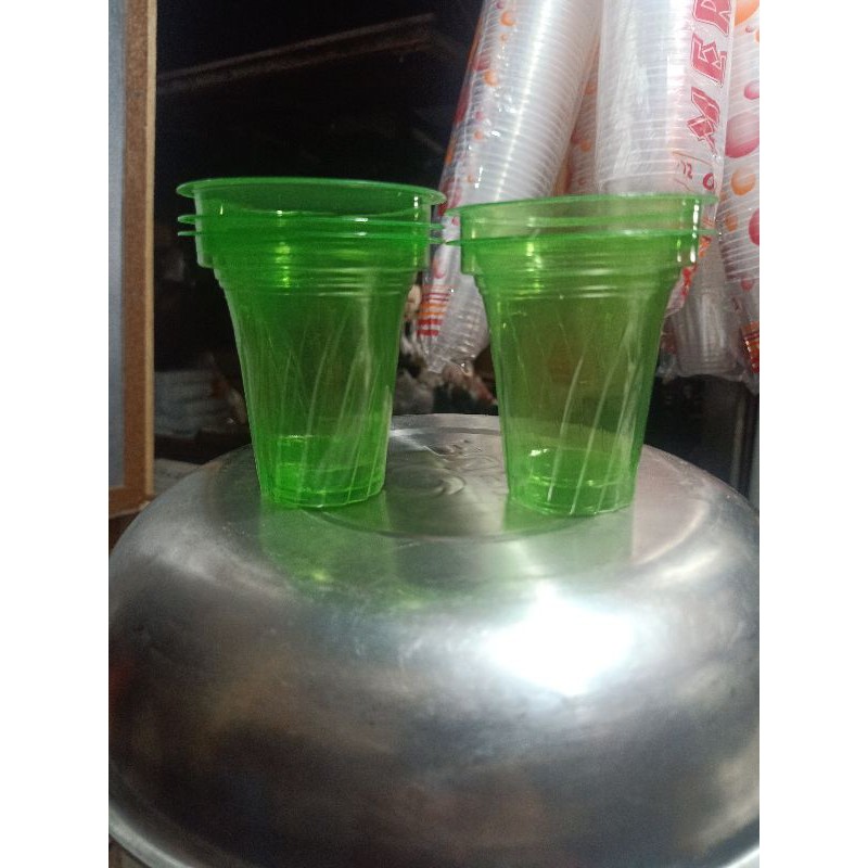 Cup gelas Ulir /cup jagung manis /cup es keruk vol 130ml isi 50cup