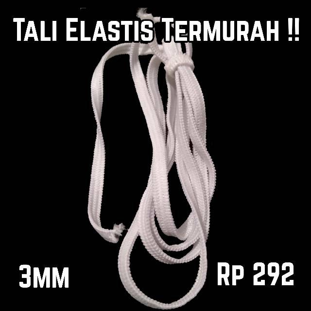 Tali Elastis Putih 3mm Dan 5mm @107M Murah