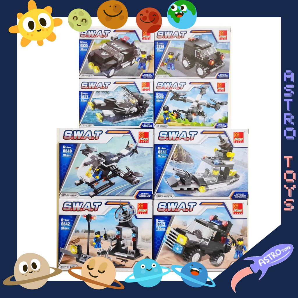 Mainan Lego SWAT Police Kendaraan Polisi Perang