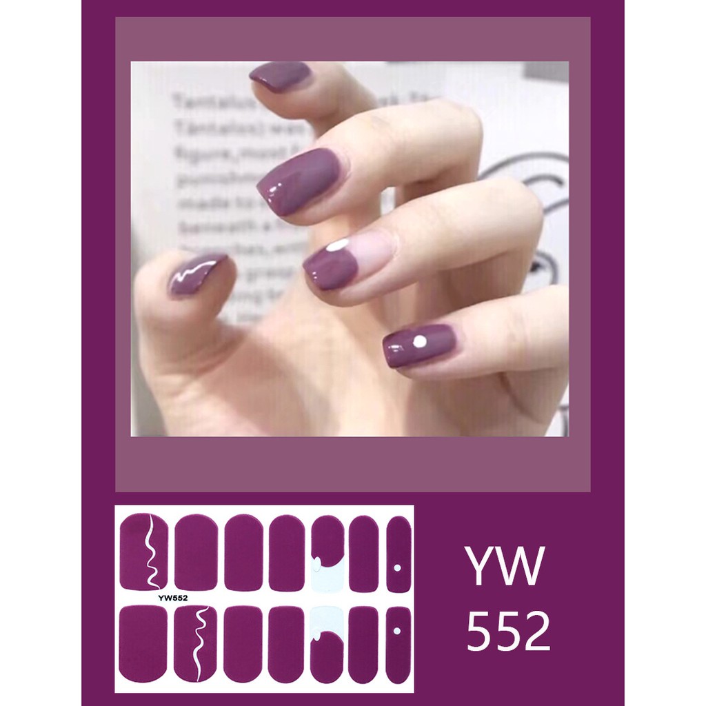 Stiker kuku Nail art Waterproof sticker Part 4 stiker (14 pcs) sticker Kuku nail art