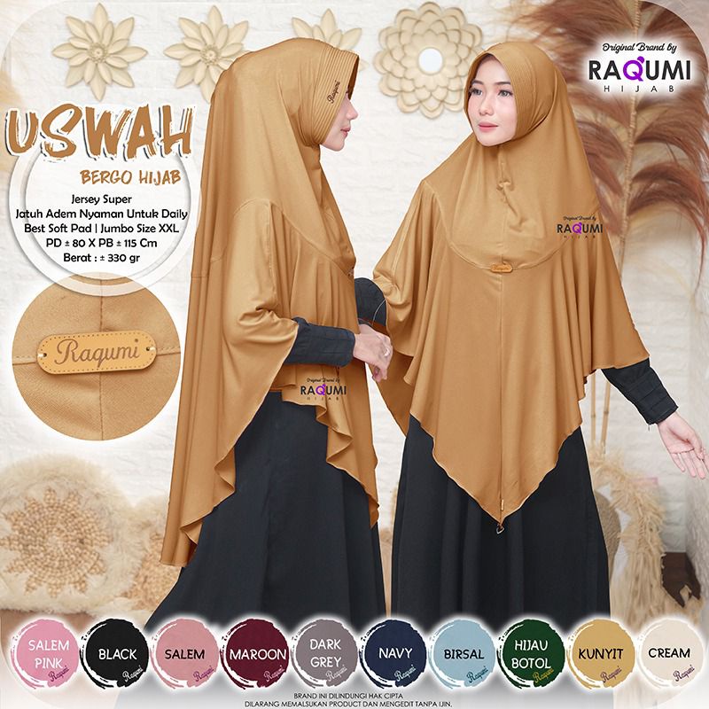 Uswah Bergo Hijab Original Raqumi Hijab
