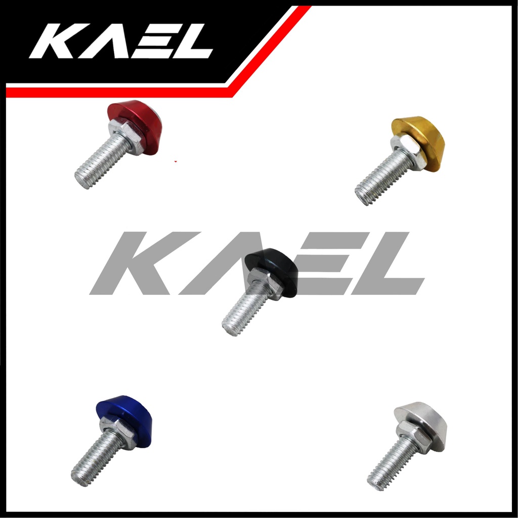 Baut L10-Ring Monel Motor Honda-Yamaha-Suzuki-Kawasaki Variasi Plat Nomor-Body-Bodi-Spakbor-Blok-Block Mesin-dll M6-6 mm x 18 mm L5 L 5-10 Baud