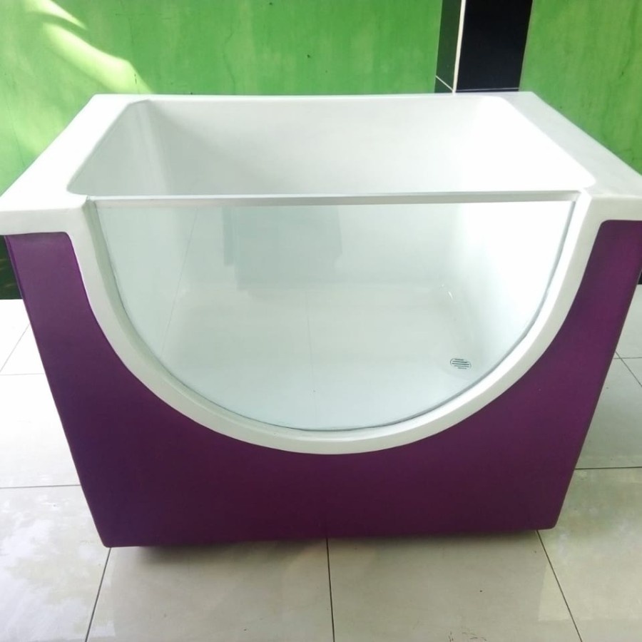 Kolam Baby Spa Fiber Model dan Ukuran Mini Kaca Temperred 12 mm kombinasi Gelembung Udara ( whirlpoo