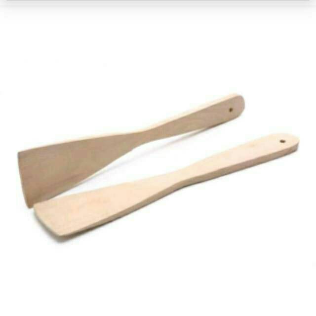 SPATULA KAYU/CENTONG KAYU/SPATULA WAJAN TEFLON ANTI BARET BAHAN KAYU