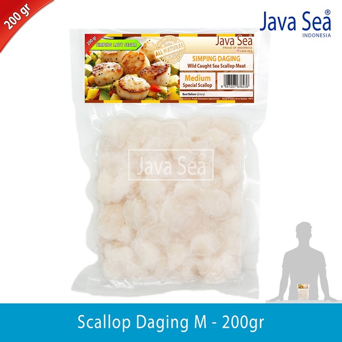 

Kerang / Scallop Daging / Daging + Telur Ukuran Medium