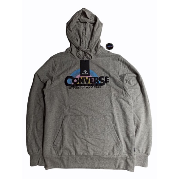 Hoodie Converse Script Grey