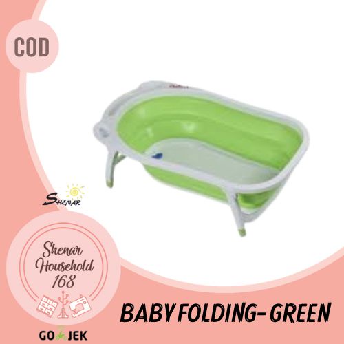 SHENAR , BAK MANDI BAYI LIPAT SERBAGUNA ELASTIS BABY FOLDING BATHTUB PERALATAN MANDI BAYI SERBAGUNA HEMAT TEMPAT PLASTIK