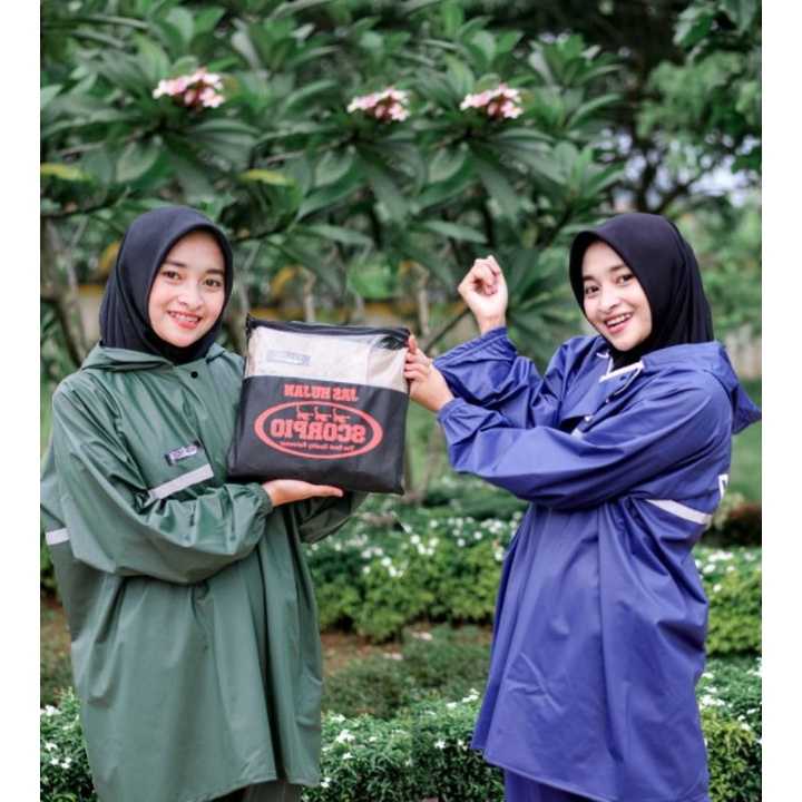 JAS HUJAN, RAINCOAT,PRIA DAN WANITA BY SCORPIO ORIGINAL TEBAL MURAH/JAS HUJAN AZZLLU ORIGINAL/100% anti rembes mocca