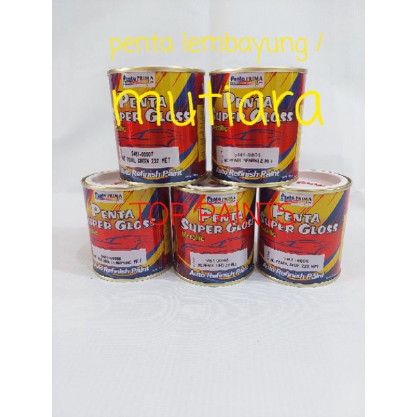 CAT DUCO PENTA SUPER GLOSS  NC MUTIARA PUTIH/BIRU/HIJAU/MERAH/ GOLD /LEMBAYUNG UNGU - 200 GRAM