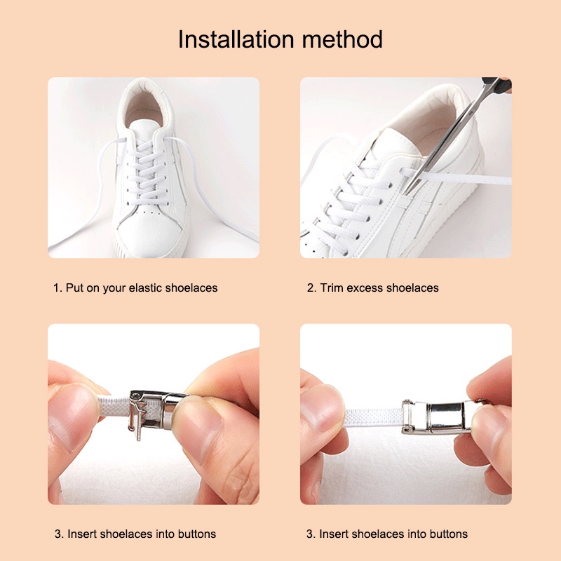 Tali Sepatu Magnet Simple / Shoelace Magnetic Simple Lazy/ Tali Sepatu Elastis Karet Praktis / Tali Sepatu Lazy Shoelace with Lock Capsule