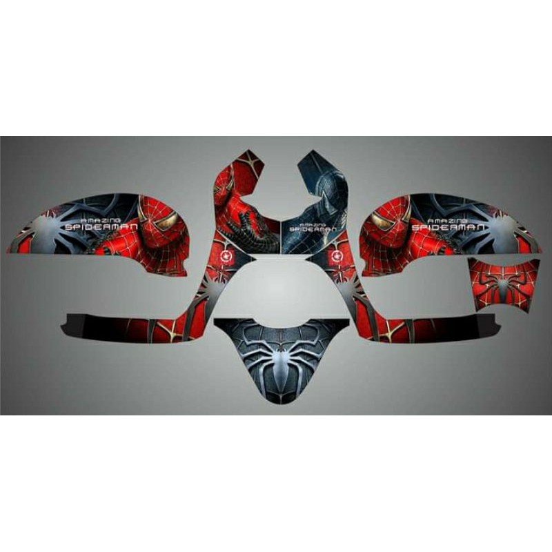 DECAL STICKER VARIASI SCOOPY 2017 - 2020 FULL BODY DESAIN SPIDERMAN