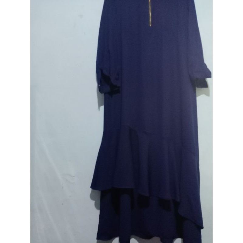 Preloved/second Gamis Set Syari Jumbo LD 124 brand Ayuka Winda Navy