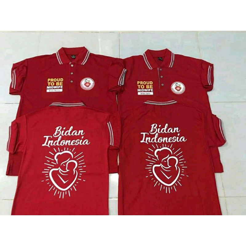 POLO PROUD TO BE MIDWIFE BAJU KERAH BIDAN INDONESIA POLO BIDAN