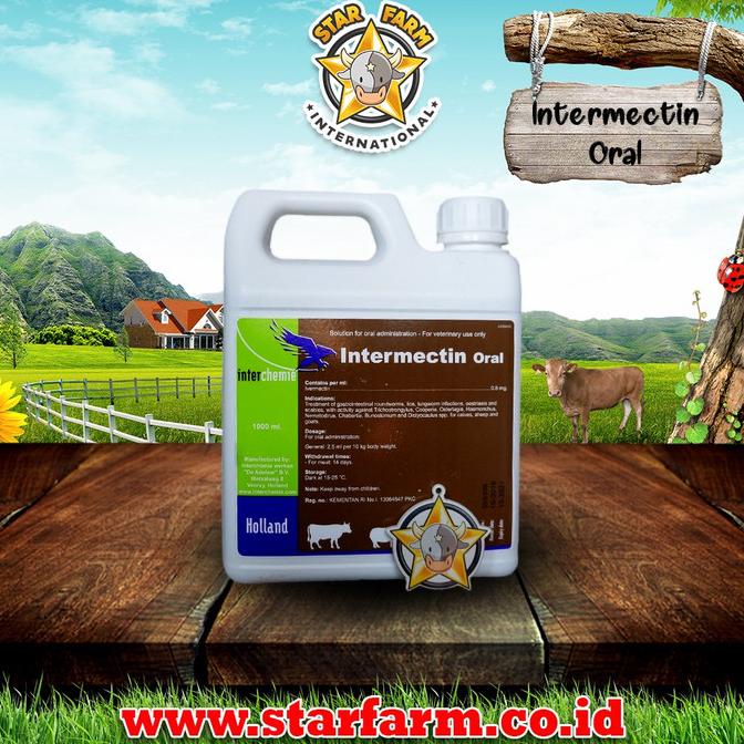 ~~~~~] INTERMECTIN ORAL 1L Obat Kutu Cacing - Star Farm