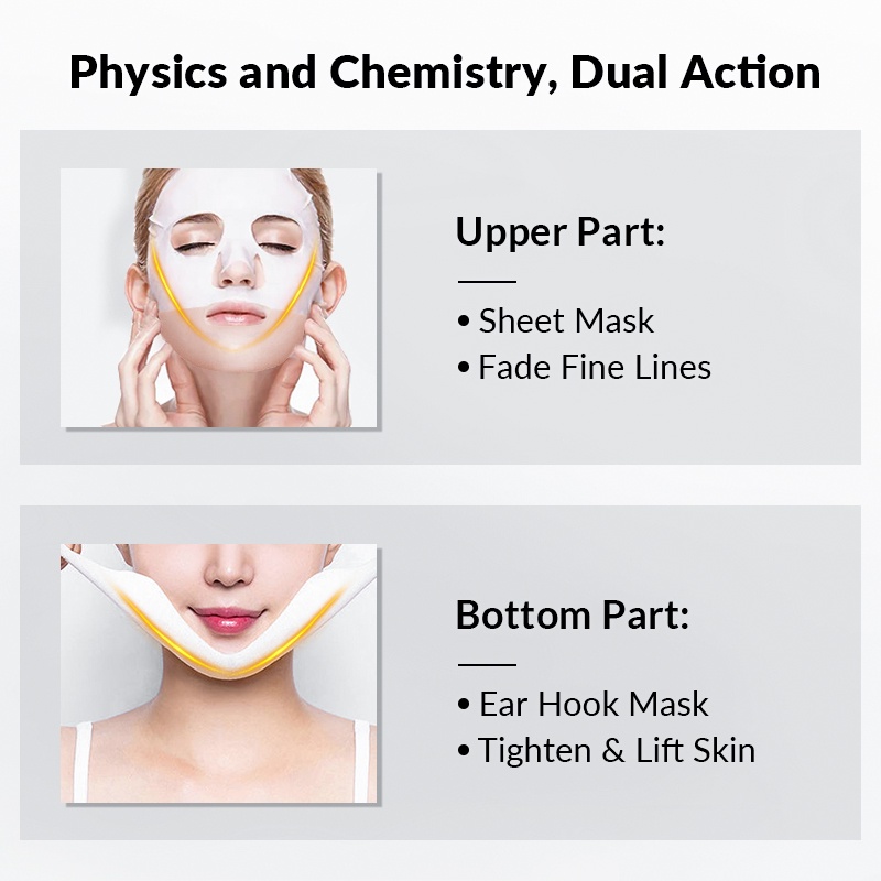 ★ BB ★ BIOAQUA V Face Lifting Mask V-shaped Face Tightening Mask Anti Wrinkles Masker Wajah BPOM 40g 1pcs