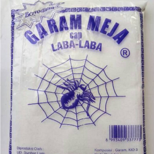 Garam Meja Laba Laba 500 Gram Garam Beryodium