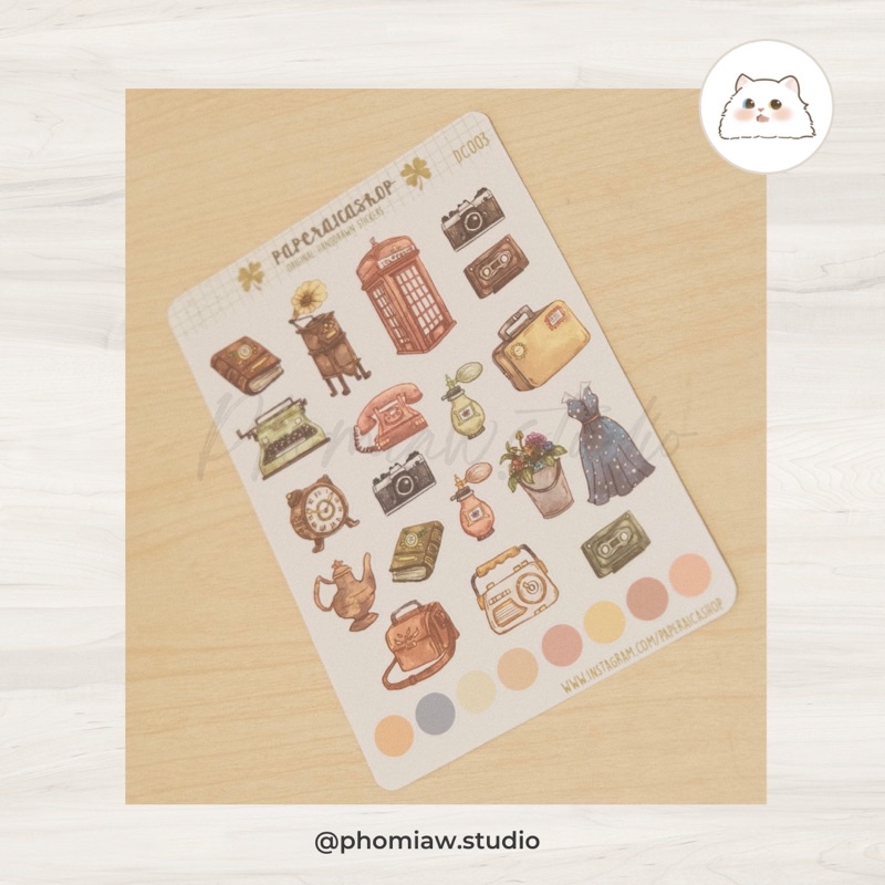 

Cute Vintage Planner Stickers, Retro Stickers, Bujo Stickers
