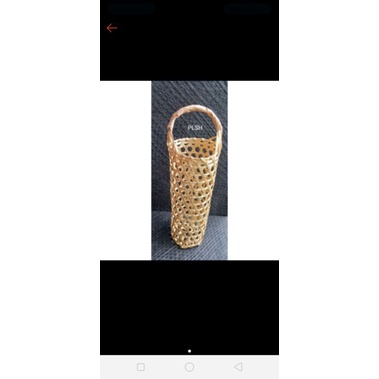 anyaman bambu kemasan botol 10×40