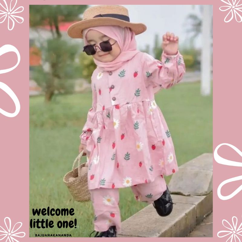 Setelan anak Zoya One set rayon By Mybee Kids (Usia 1-4 Tahun)