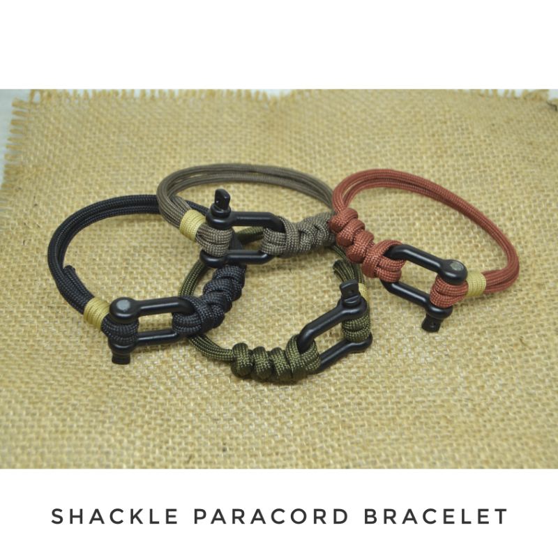 Gelang Pria Viral Keren 2021 Nautical Pendaki Gunung Outdoor Paracord Model Shackle D