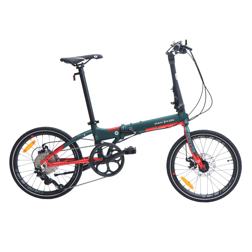  Sepeda Lipat Dahon Ion Denver 20 inch 10 Speed Green Red 