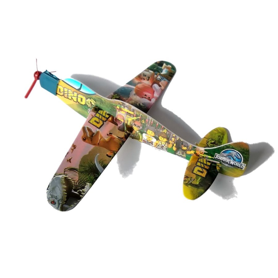 Pesawat busa gabus kecil Flying Glider mainan Indonesia 90an jadul