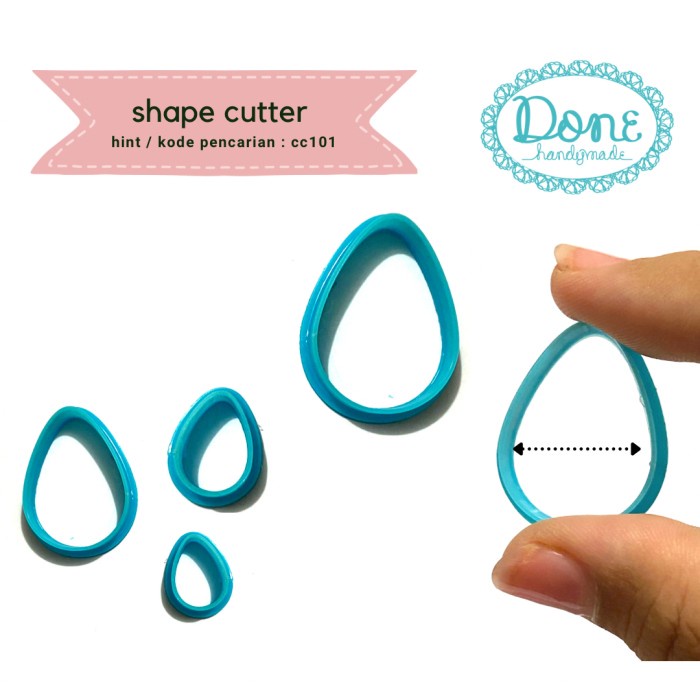 Done handymade shape cutter clay cookie cutter egg easter cc101