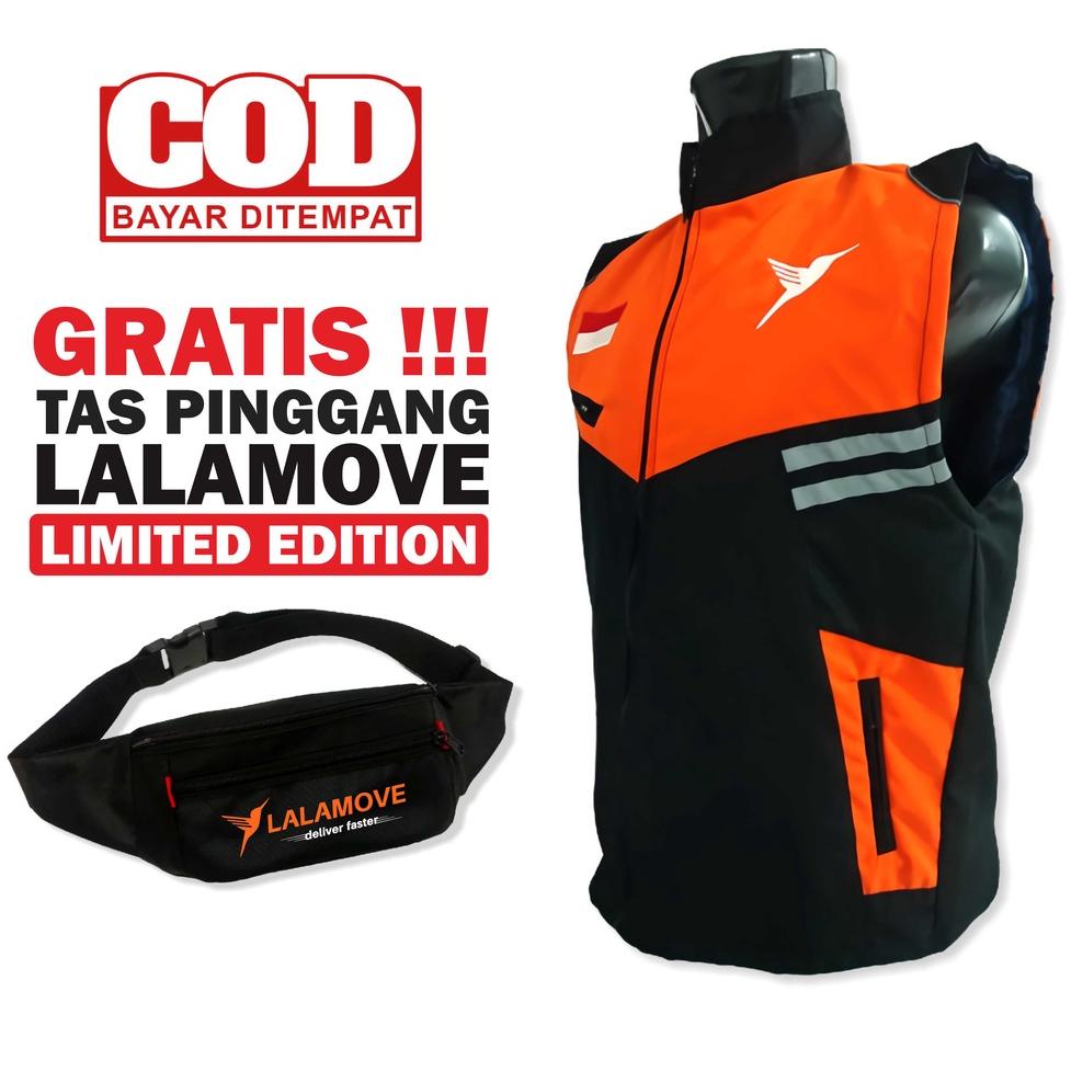 Rompi Lalamove  Bahan Anti Air  Tas Pinggang Pria Waist Bag Waterproof 2G8