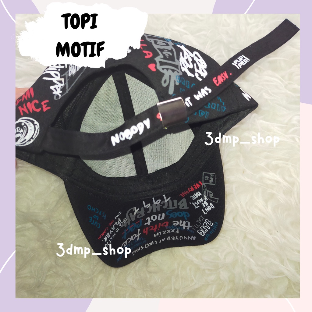 Topi Motif Grafiti