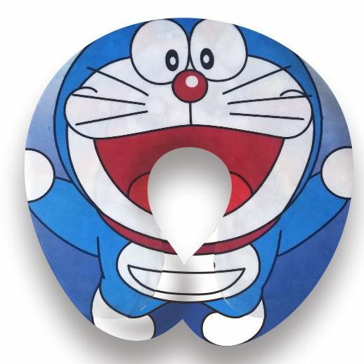 Bantal Leher Karakter Kartun Doraemon, Bahan Halus Berkualitas - Bantal Leher Travel - Bantal Leher 