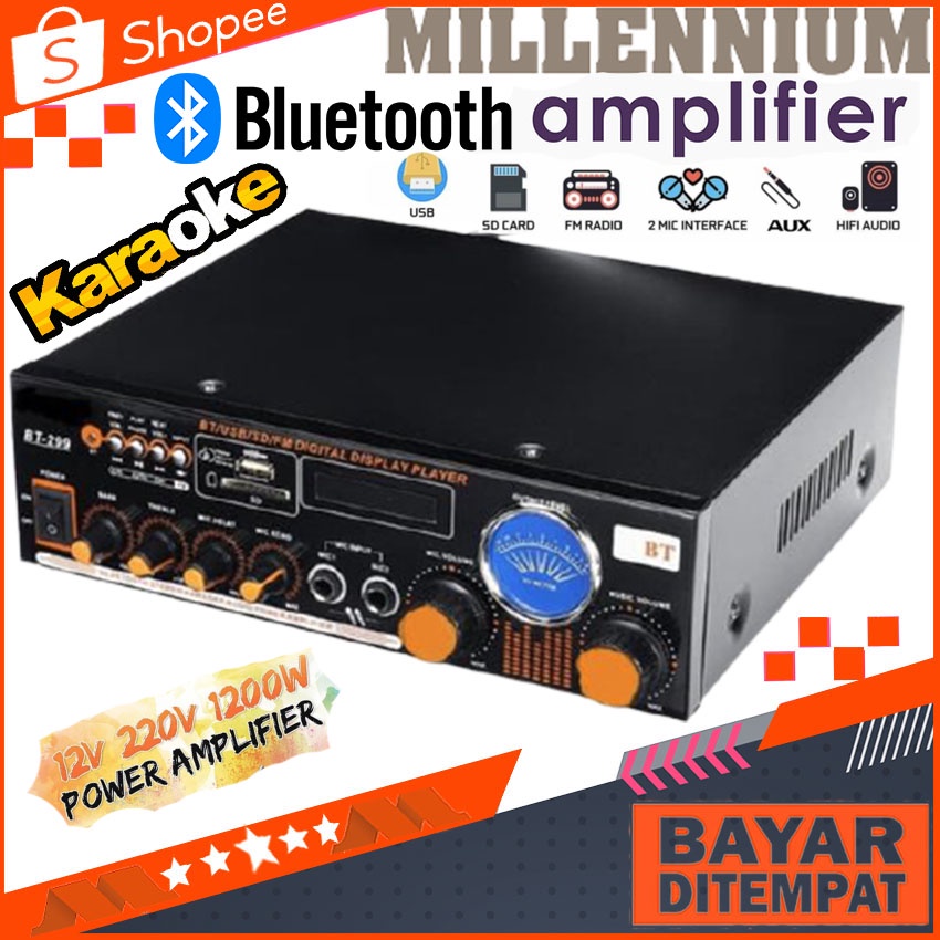 Amplifier Ampli Fleco BT 299 Ampli Bluetooth Ampli Karaoke