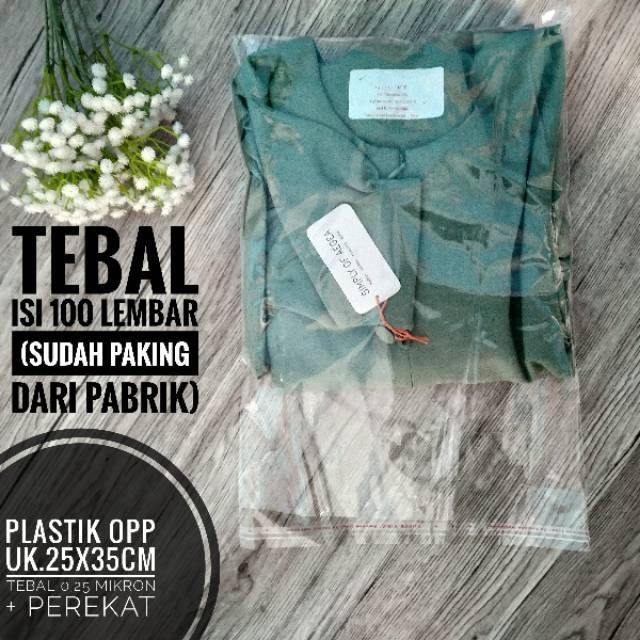 Plastik OPP uk 25 x 35 cm / plastik baju / OPP baju