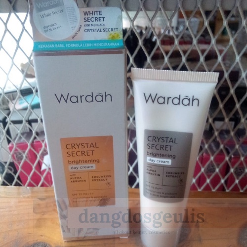 Wardah crystal secret brightening day cream 15ml/krim siang/day cream/krim pencerah wajah/BPOM/asli/