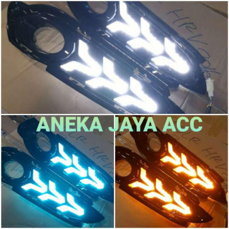 Cover Fog Lamp DRL Honda HRV 2015 - 2018 Sein Running - 3 Fungsi