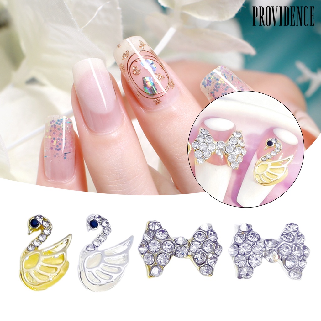 Providence 10pcs / Pak Pita Alloy Aksen Berlian Imitasi Untuk Aksesoris Nail Art / Manicure